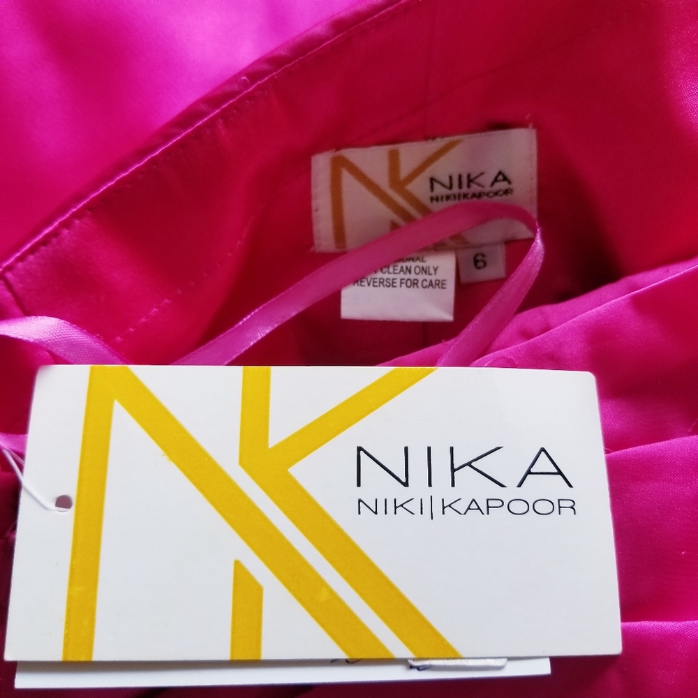 Nika Kapoor Hot pink dress size 4 NWT - Picture 8 of 9